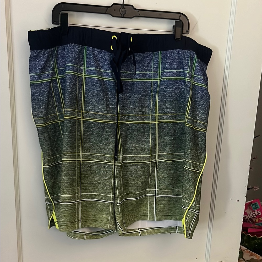 ZeroXposur Vibrant Blue and Green Board Shorts